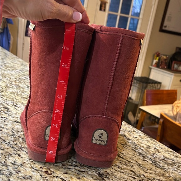 BearPaw Women's Burgundy Suede Winter Boots - Picture 8 of 15